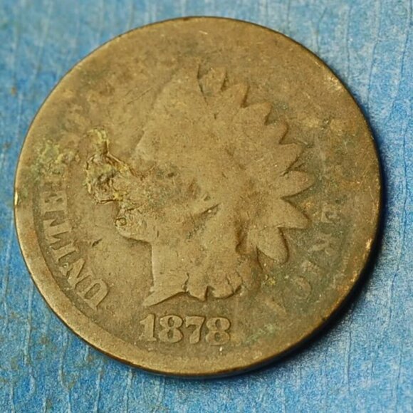 🌟1878 Indian Head Cent Penny 1c Lot w1271🌟SUPER RARE DATE TO FIND! - Picture 1 of 2